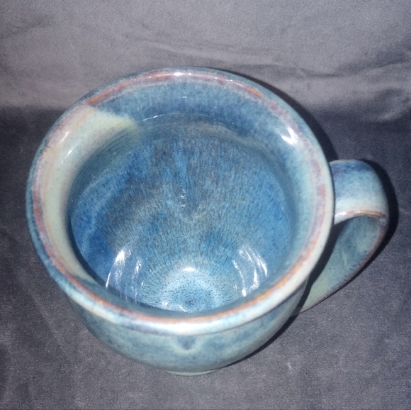 Hand Crafted Large Blue Ceramic Mug - Picture 2 of 6